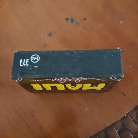 ALOHA MAUI wooden napkin holder handcrafted - Picture 4 of 5